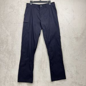 UB Tech Mens Black Nylon Flex Waist Travel Hiking Outdoor Chino Pants 34x34